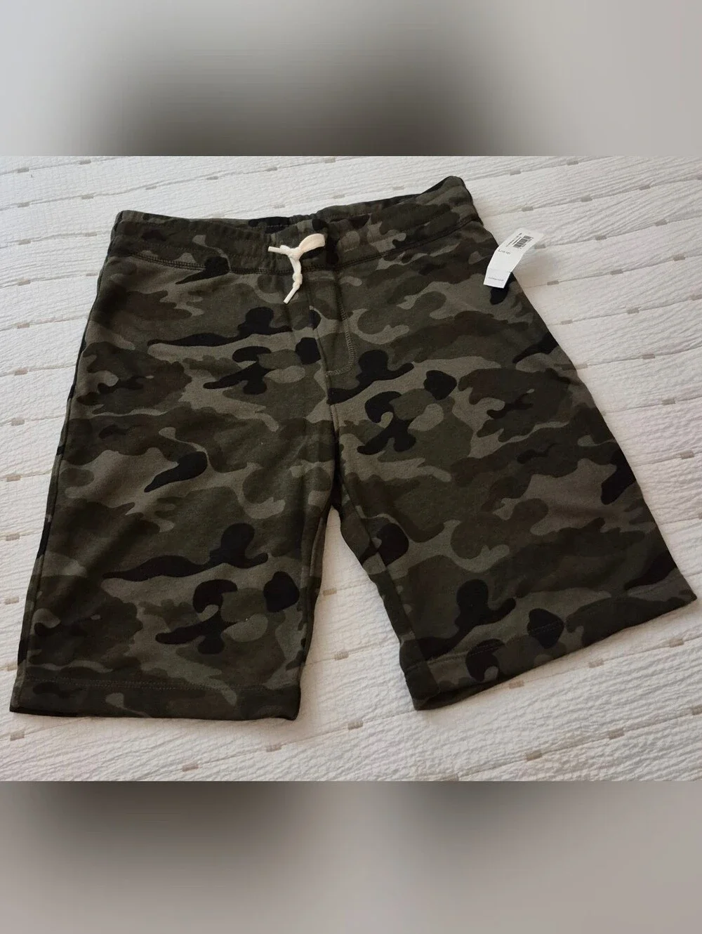 Old Navy Kids Green Camo Pull-On Shorts & Top